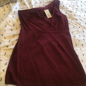 a new day One-Shoulder Wine Dress